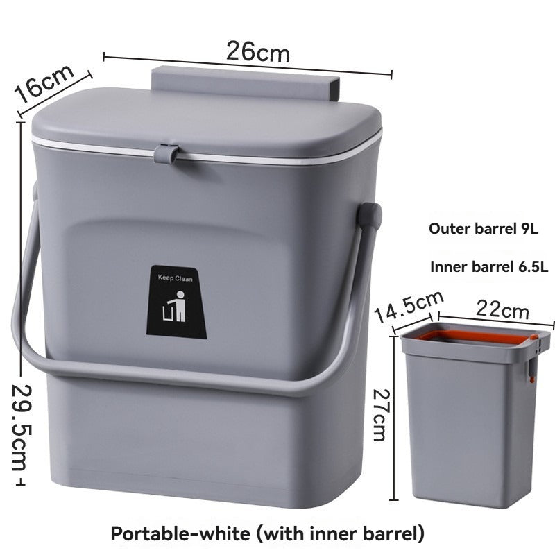 Wall-mounted Toilet Kitchen Trash Can