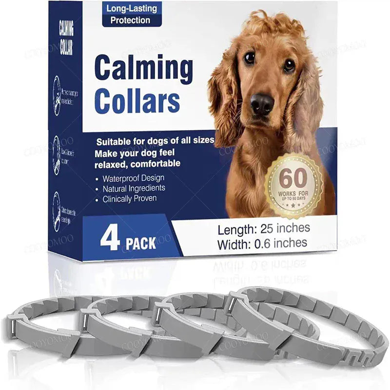 3-Pack Calming Collars for Dogs & Cats - 30 Day Pheromone Anxiety Relief