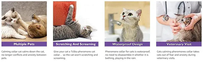 3-Pack Calming Collars for Dogs & Cats - 30 Day Pheromone Anxiety Relief