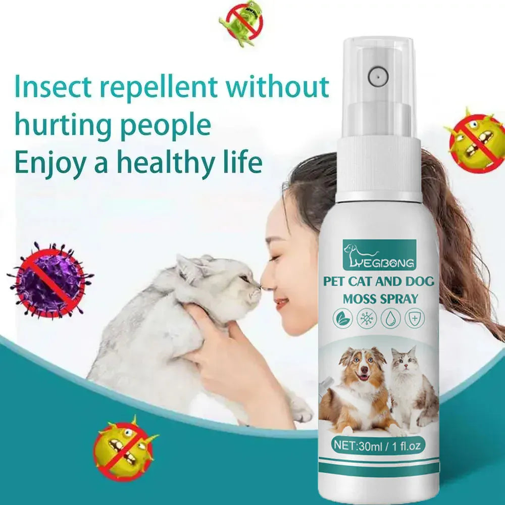 30ml Pet Flea & Tick Spray - Fast-Acting Treatment for Dogs & Cats, Quick Relief from Fleas, Lice and Ticks, Pet Health Supplies