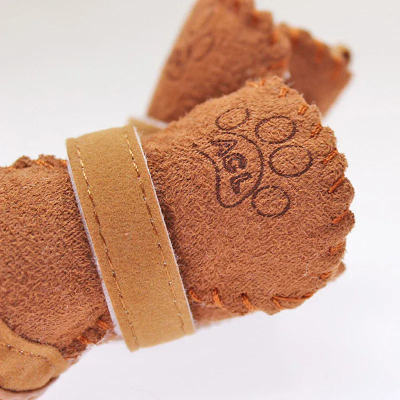 4-Pack Winter Dog Boots - Waterproof Anti-Slip Shoes for Small Medium Dogs