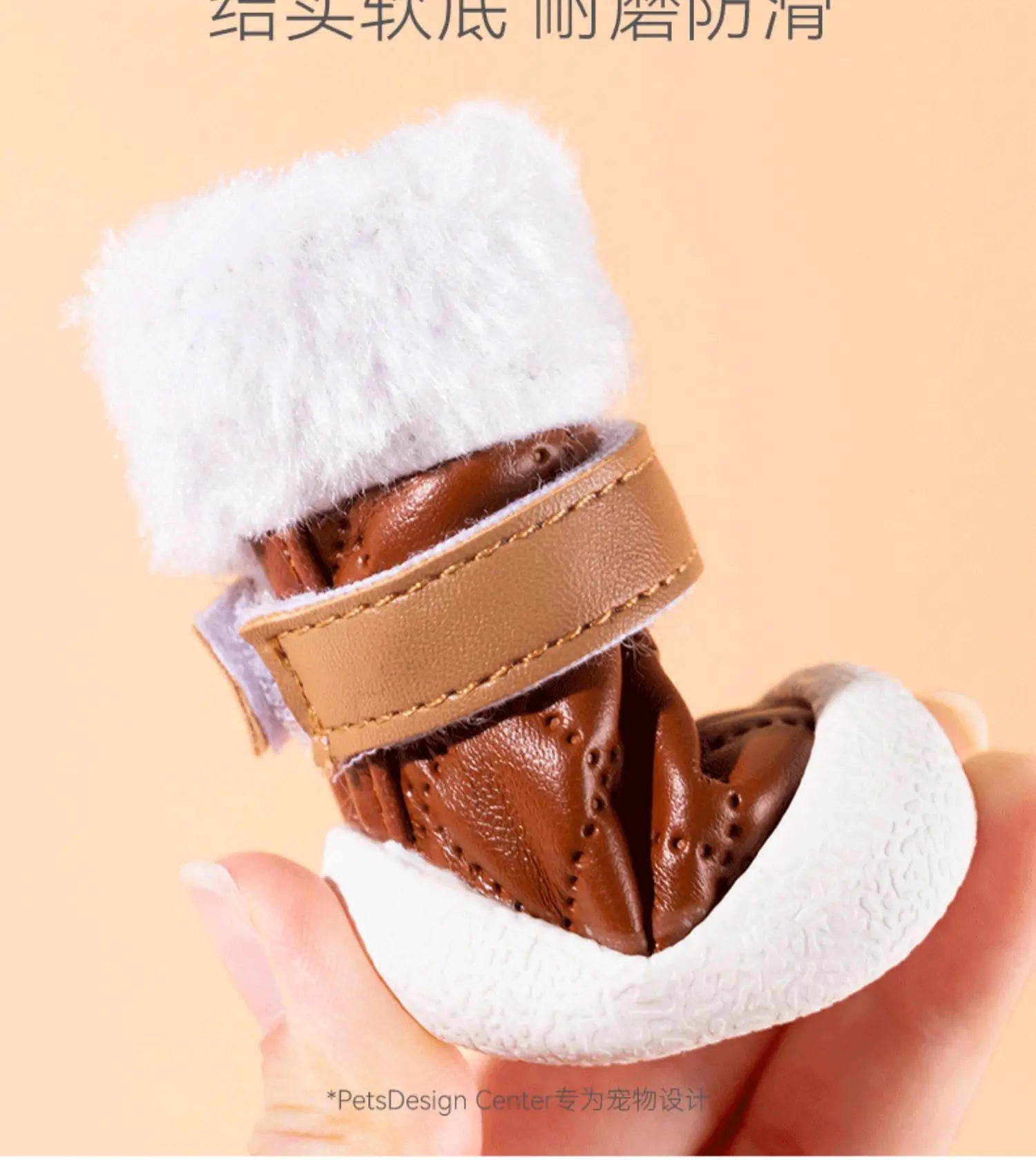 4-Pack Winter Pet Boots - Warm Anti-Slip Dog Shoes for Small Medium Dogs, Waterproof Snow Rain Boots with Secure Fasteners