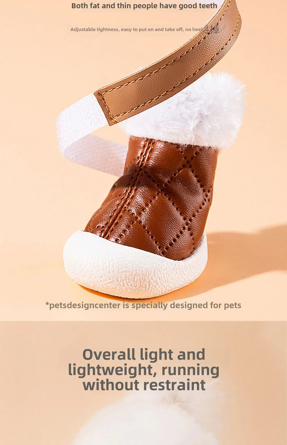 4-Pack Winter Pet Boots - Warm Anti-Slip Dog Shoes for Small Medium Dogs, Waterproof Snow Rain Boots with Secure Fasteners