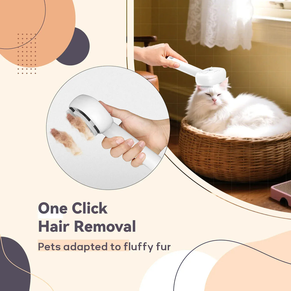 5-in-1 Pet Hair Brush with UV Sterilizer & Mist | Deshedding Grooming & Massage Comb for Dogs & Cats