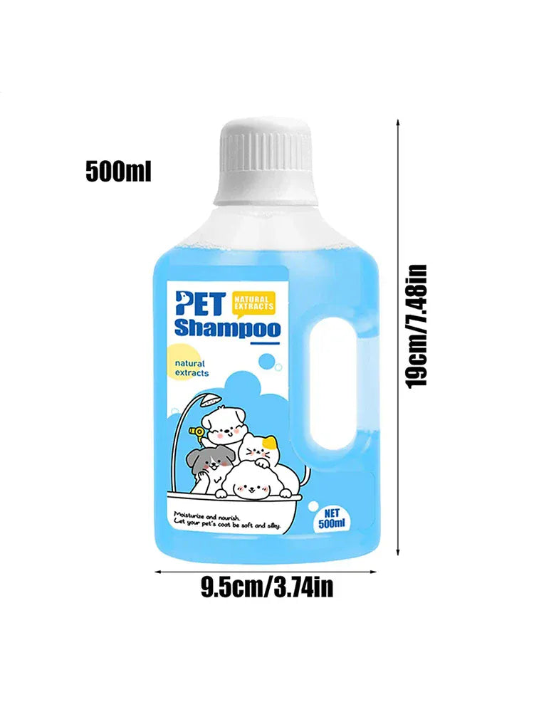500ml Pet Shampoo for Dogs & Cats - Gentle Cleaning Deodorizing Bath Gel with Long-Lasting Fragrance, Anti-Itching Formula for All Skin Types
