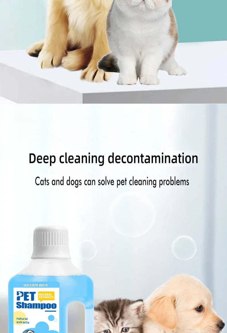 500ml Pet Shampoo for Dogs & Cats - Gentle Cleaning Deodorizing Bath Gel with Long-Lasting Fragrance, Anti-Itching Formula for All Skin Types