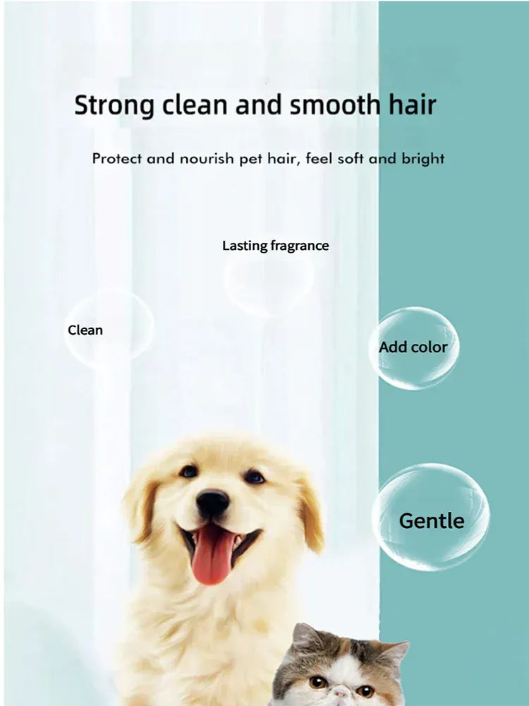 500ml Pet Shampoo for Dogs & Cats - Gentle Cleaning Deodorizing Bath Gel with Long-Lasting Fragrance, Anti-Itching Formula for All Skin Types