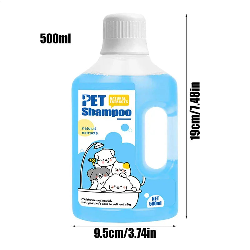 500ml Pet Shampoo for Dogs & Cats - Gentle Cleaning Deodorizing Bath Gel with Long-Lasting Fragrance, Anti-Itching Formula for All Skin Types