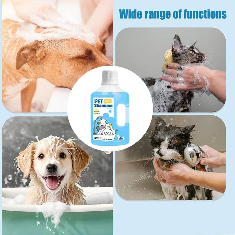 500ml Pet Shampoo for Dogs & Cats - Gentle Cleaning Deodorizing Bath Gel with Long-Lasting Fragrance, Anti-Itching Formula for All Skin Types