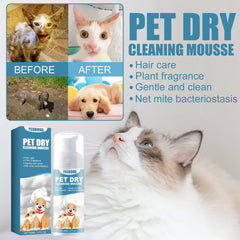 60ml Pet Dry Cleaning Shampoo Mousse | Waterless Grooming Foam for Dogs & Cats | Gentle, Safe, No-Rinse Deodorant | Outdoor & Travel Bath Supplies