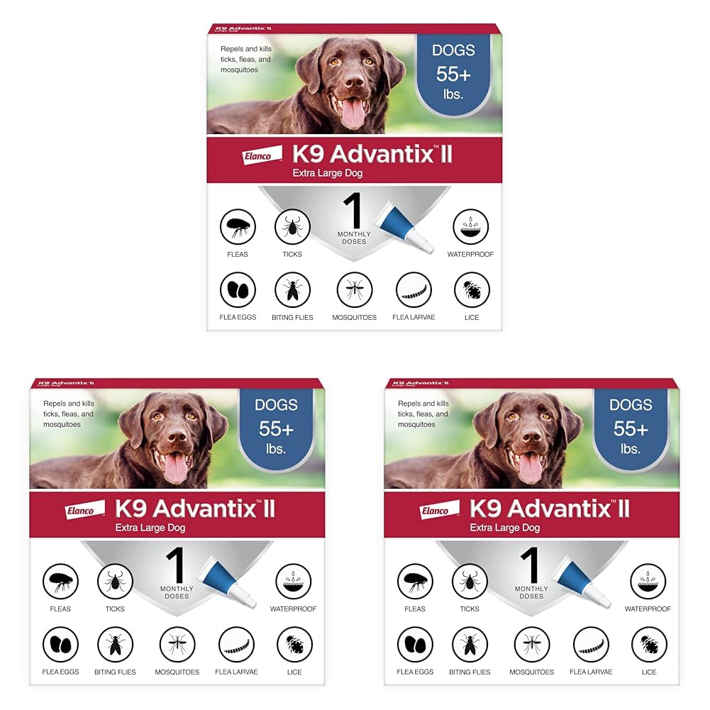 K9 Advantix II XL Dog Vet-Recommended Flea, Tick & Mosquito Treatment & Prevention | Dogs Over 55 lbs. | 2-Mo Supply