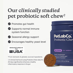 PetLab Co. Probiotics for Dogs, Support Gut Health, Occasional Diarrhea, Digestive Health & Seasonal Allergies - Salmon Flavor - Packaging May Vary - 30 Soft Chews