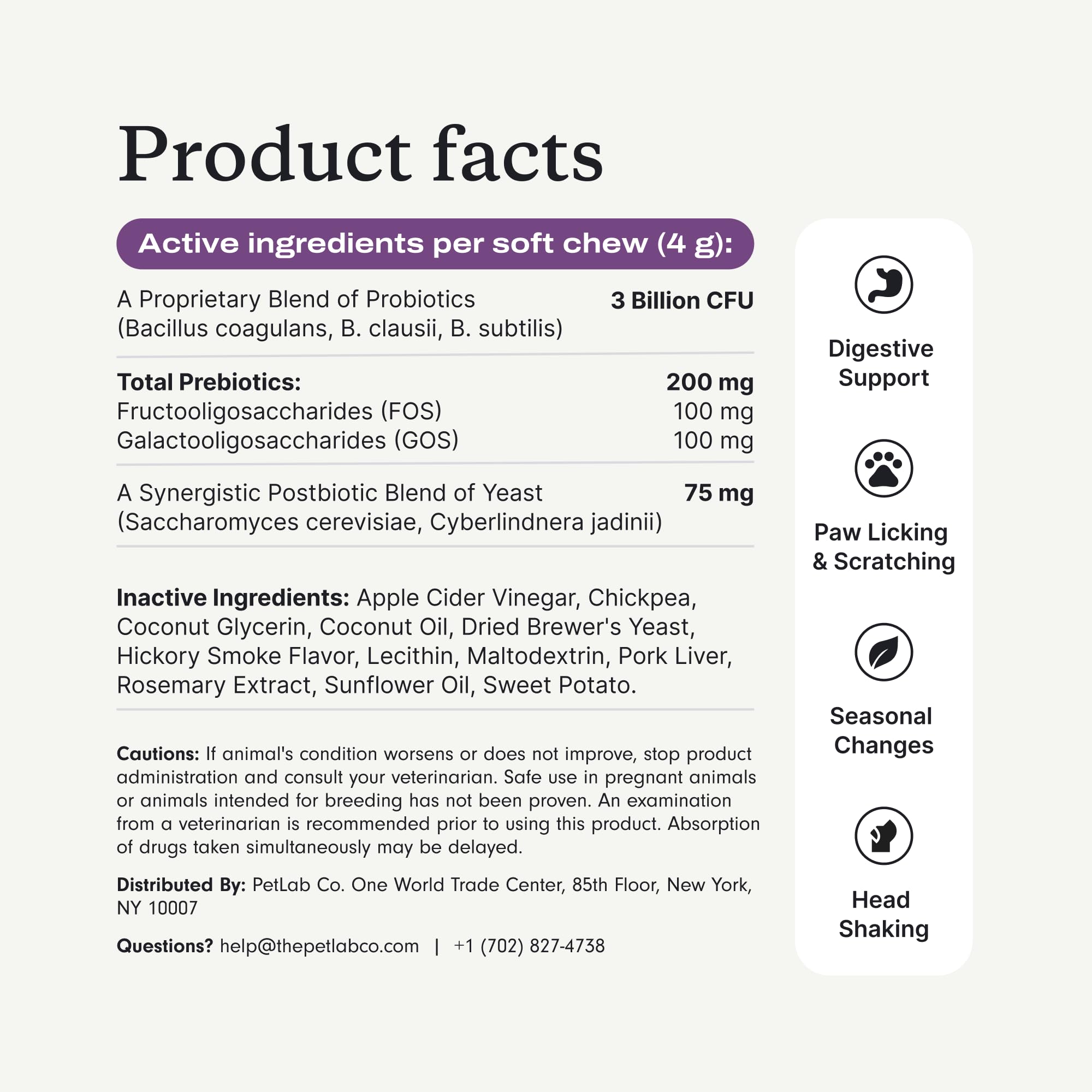 PetLab Co. Probiotics for Dogs, Support Gut Health, Occasional Diarrhea, Digestive Health & Seasonal Allergies - Salmon Flavor - Packaging May Vary - 30 Soft Chews