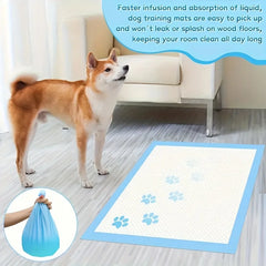 100Pcs Super Absorbent Disposable Pet Urine Pads for Large Breeds Potty Training, Travel - Ideal for Dogs, Puppies, Cats