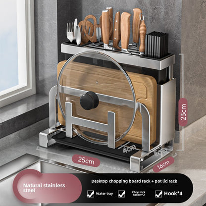 Kitchen Pot Cover Storage Rack