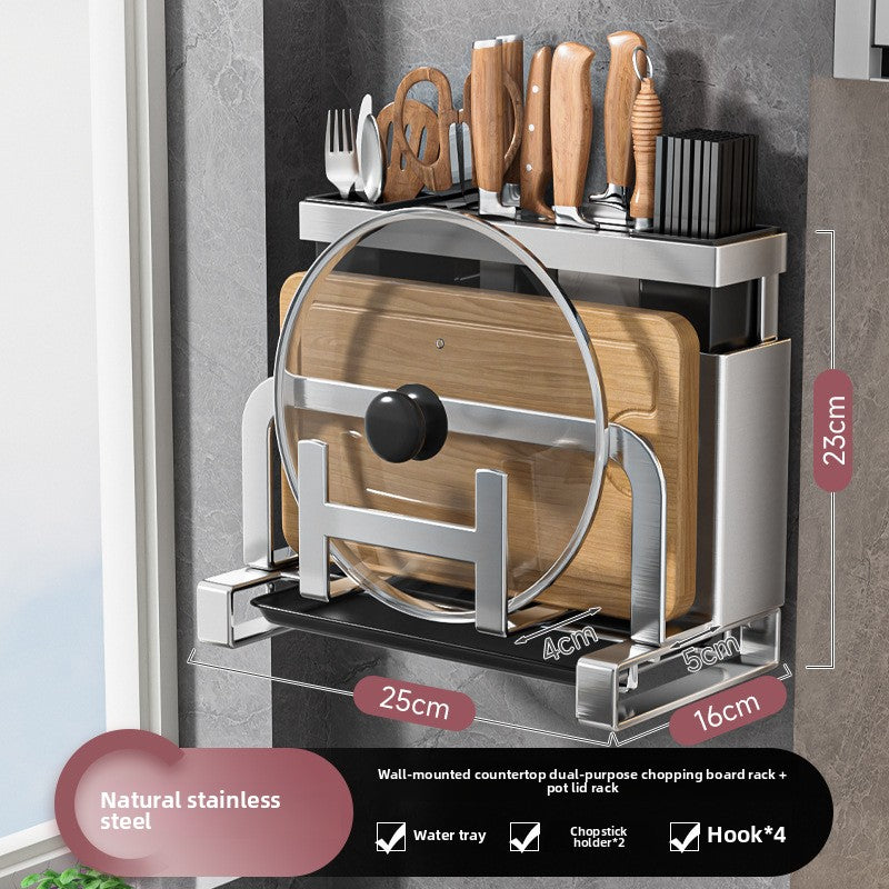 Kitchen Pot Cover Storage Rack