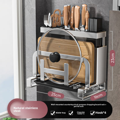 Kitchen Pot Cover Storage Rack