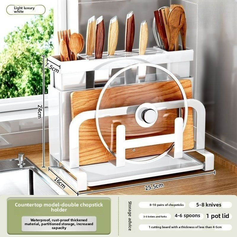 Kitchen Pot Cover Storage Rack