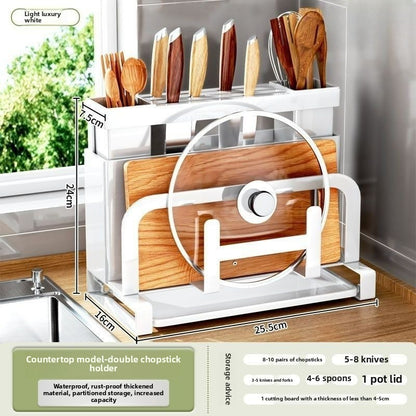 Kitchen Pot Cover Storage Rack