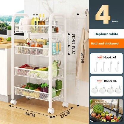 Multi-layer Movable Fruit And Vegetable Rack