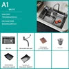 Stylish Multifunctional Stainless Steel Kitchen Sink Cost-Effective Rectangular Bowl With Faucet Single Hole