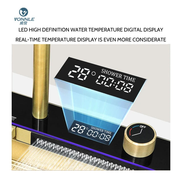 Tiktok New Trend Gold Waterfall One Piece Faucet Nano 304 Sus Waterfall Faucet 5 Piano Key Golden Farmhouse Kitchen Sinks