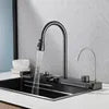 New Trend Stepped Design Easy to Clean Multi-function Waterfall Kitchen Faucet Sink With Digital Display