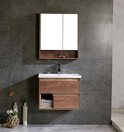 No Painting Solid Wooden Wall Mounted Basin Cabinet New Design Bathroom Vanity Set