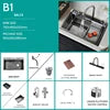 Stylish Multifunctional Stainless Steel Kitchen Sink Cost-Effective Rectangular Bowl With Faucet Single Hole