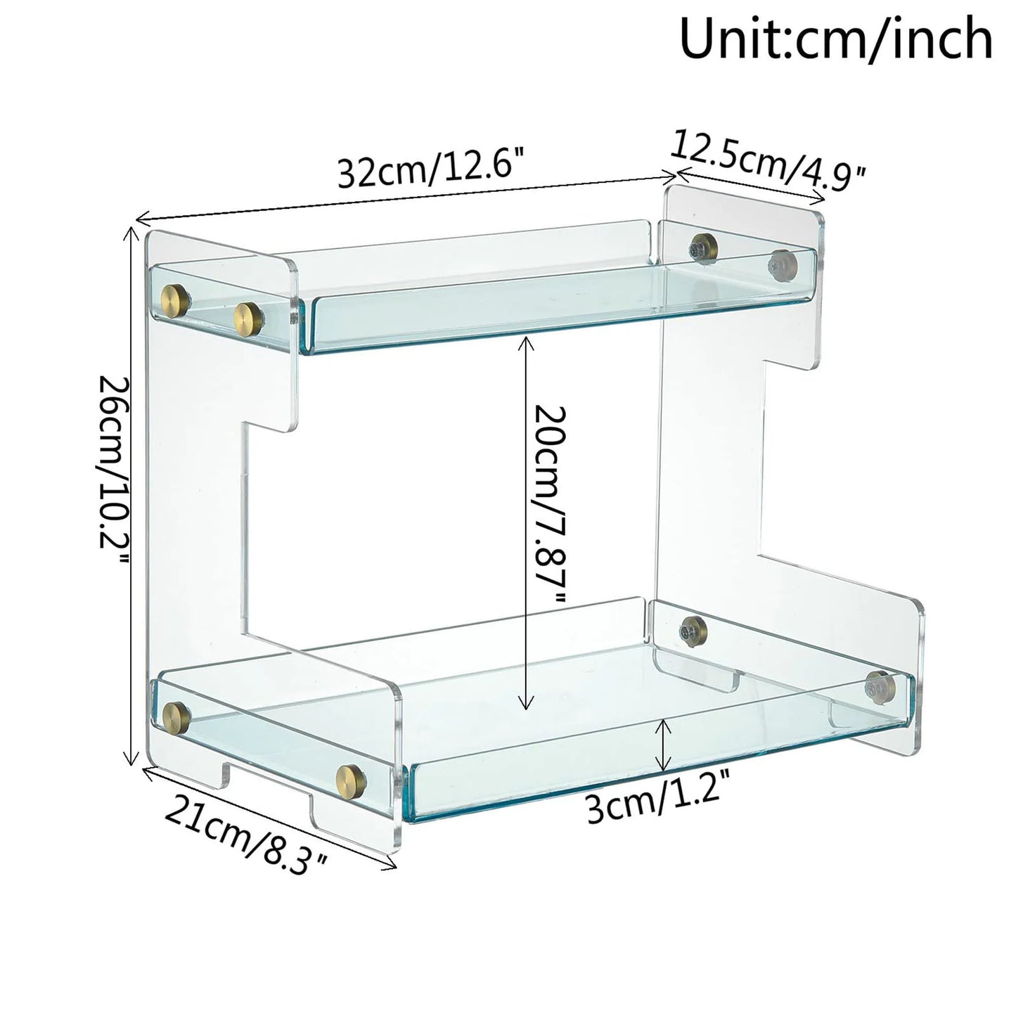 Bathroom Counter Organizer 2-Tier Bathroom Organizer Countertop Cosmetics Organizer Vanity Storage Shelf Rack