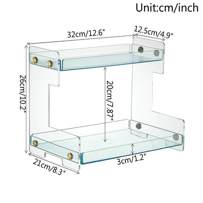 Bathroom Counter Organizer 2-Tier Bathroom Organizer Countertop Cosmetics Organizer Vanity Storage Shelf Rack