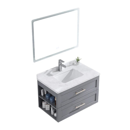 Mini Type Wash Basin Cabinet Solid Wood Wall Hung Bathroom Vanity