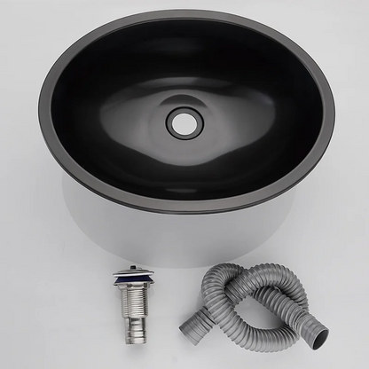 Modern Single-Hole Faucet Mount Pop-up Drain Combo Stainless Steel Art Basin Vanity Sink Drainer for Bathroom Bathroom