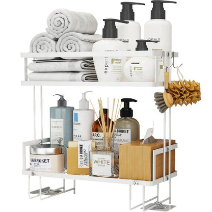 Bathroom Above the Toilet Rack Wall Hanging Holder Rack Multi-function Punch-free Vanity Over Toilet Storage Shelf