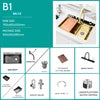 Tiktok New Trend Gold Waterfall One Piece Faucet Nano 304 Sus Waterfall Faucet 5 Piano Key Golden Farmhouse Kitchen Sinks
