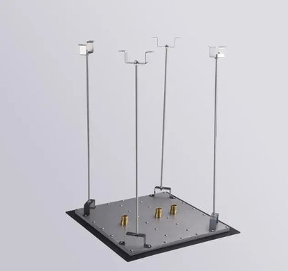 400*400 mm Square Shape Black Concealed Ceiling Rainfall Shower System with 4 Ways Waterfall Rainfall Shower Faucet Set