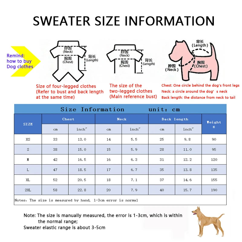 New Designer Dog Sweater – Winter Warm Luxury Dog Clothes, XS-XXL, Wholesale Pet Apparel CH3042