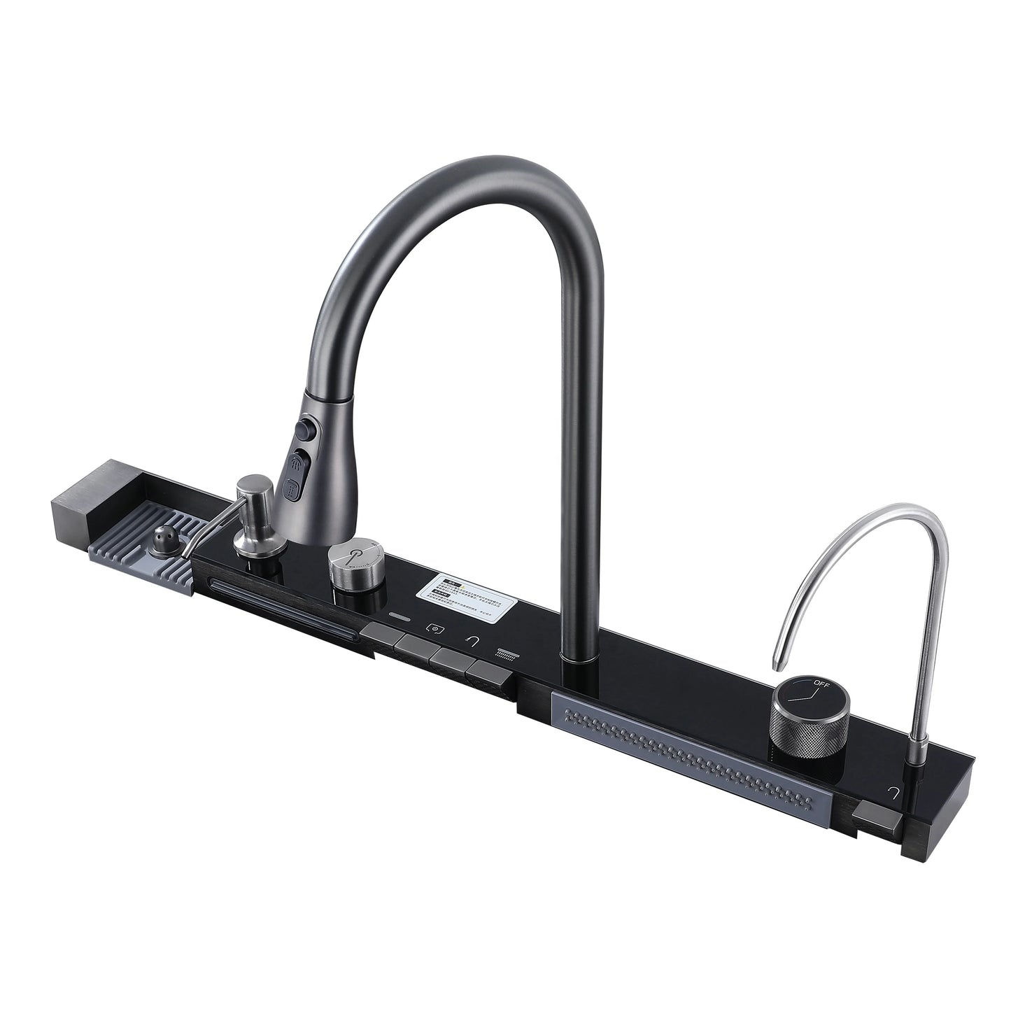 New Design Digital Display Stainless Steel Kitchen Sink Nano Black Cup Rinser Sink with Handmade Smart Kitchen Sink