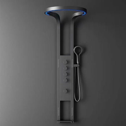 Hot Sale Bathroom Brass Waterfall Rainfall Shower Set Panel Wall Mounted Multifunctional SPA Shower LED System