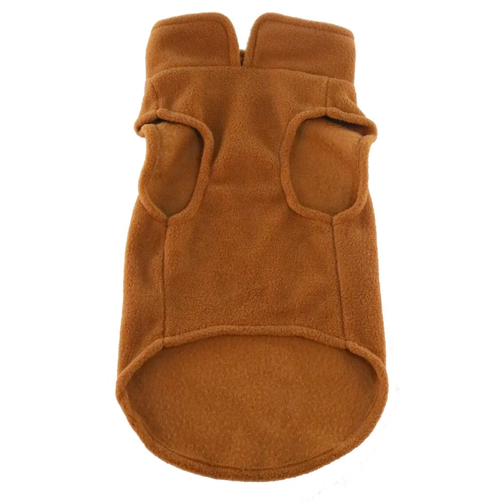 Thickened Warm Pet Vest – Polar Fleece Dog & Cat Jacket, Customizable Color & Logo, XS-XL