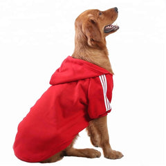 Wholesale Dog Sports Hoodie – Pet Apparel Supplier for Medium & Large Dogs | Fashion Striped Coat for All Seasons