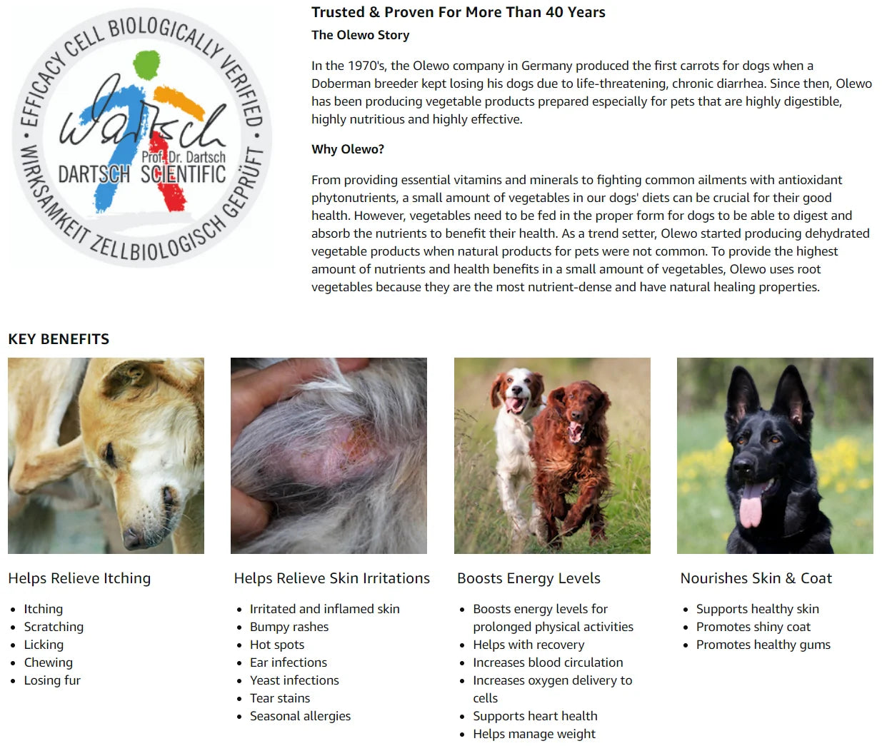 Olewo Dehydrated Carrots/Red Beets Dog Food Supplement