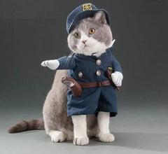 Pet Cosplay Costume – Funny Police, Nurse & Doctor Outfits for Cats and Small Dogs, Breathable Cotton Clothing