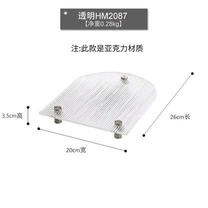 Creative Acrylic Trays Jewelry Perfume Makeup Organizer Clear Arch Shape Bathroom Sink Vanity Tray for Bathroom Vanity Serving