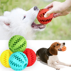 Interactive Dog Toy Rubber Ball – Food Dispensing Chew Toy for Teeth Cleaning | Durable, Non-Toxic Pet Toy for Small & Large Dogs