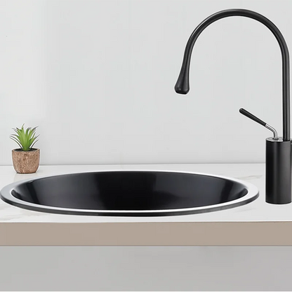 Modern Single-Hole Faucet Mount Pop-up Drain Combo Stainless Steel Art Basin Vanity Sink Drainer for Bathroom Bathroom