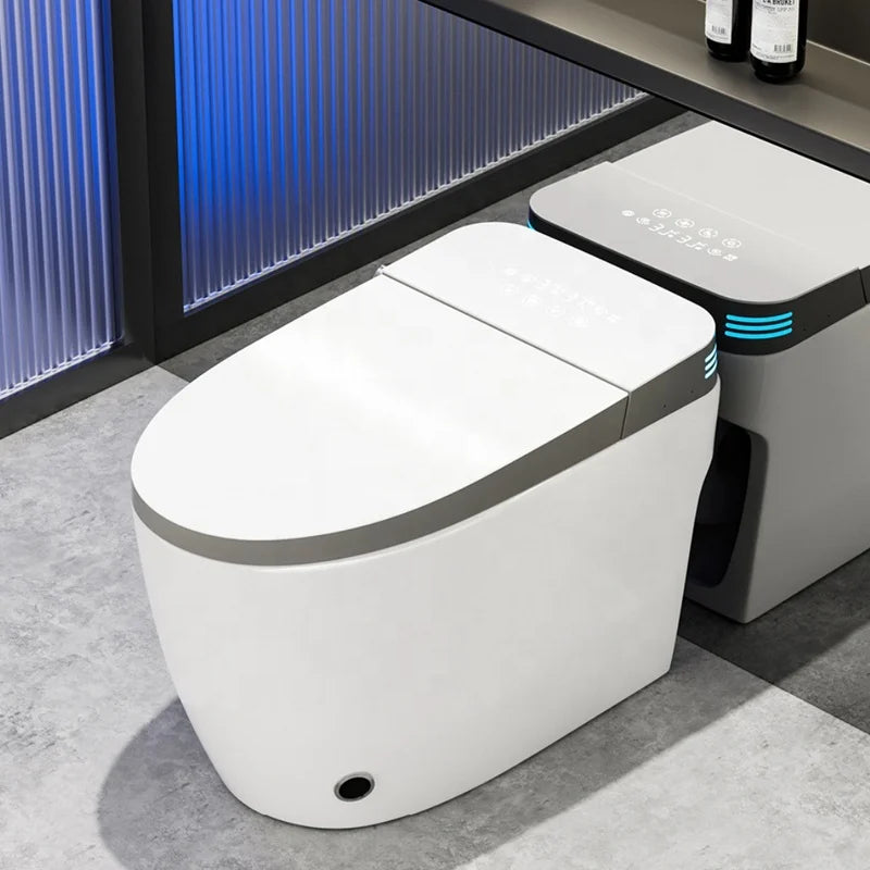 New Modern Automatic Sanitary Ware Auto Open Flush Intelligent Wc Commode Bidet Toilet P Trap Bathroom Wc Smart Toilet