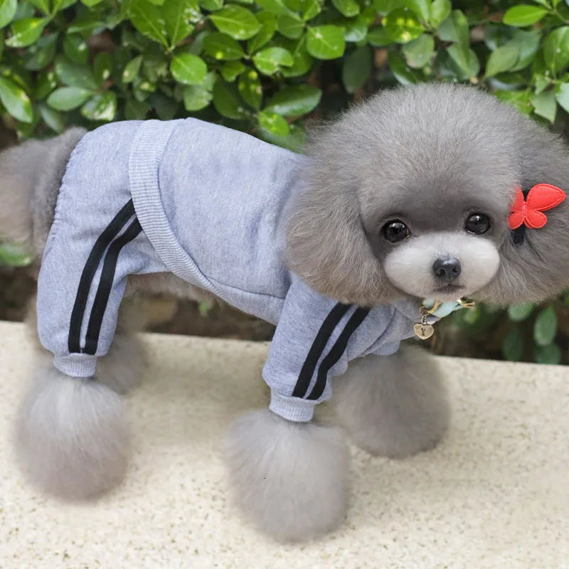 Adidog Dog Clothes Thick Overalls for Dogs, Winter Pet Dog Clothing for Small Dogs Puppy Jumpsuit Tracksuit Costume for Yorkie