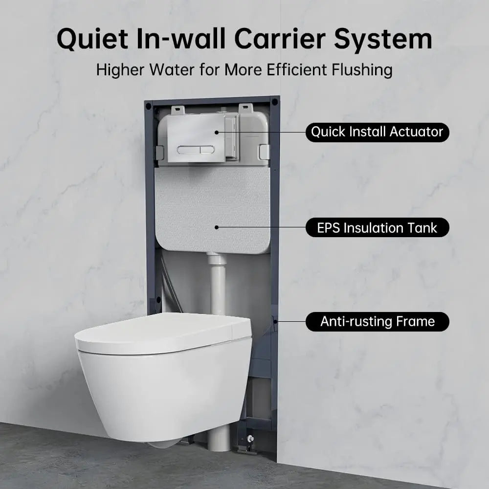 HONGDEC Bathroom Tankless Smart Toilet Foot Touching Lid Opening Toilet Smart Bidet Toilet