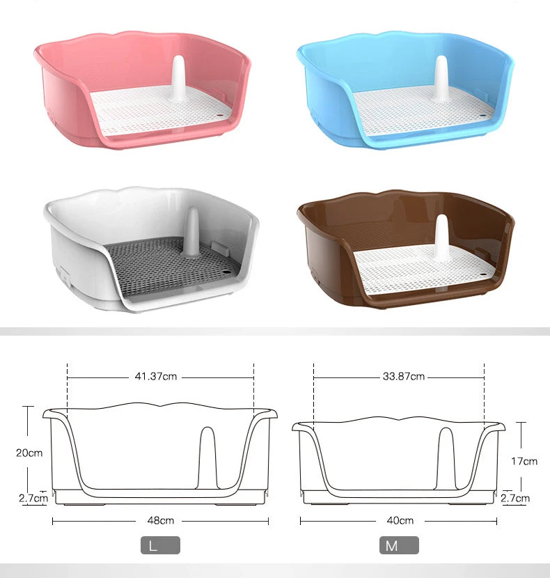 Portable Teach Cat Dog Toilet Plastic Double Layer Dog Pad Training Cat Puppy Toilet Pee For Small Dogs Pet Self Cleaning Toilet